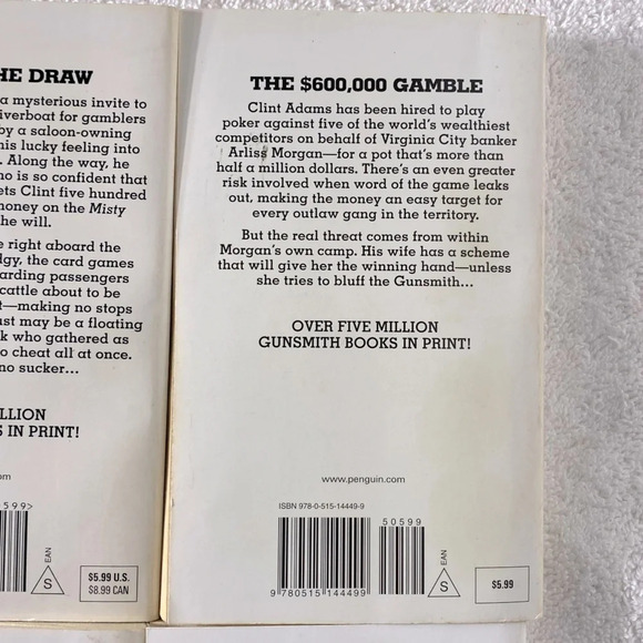 Vintage The Gunsmith  All Action Western Romance Novel x4 - Picture 12 of 14